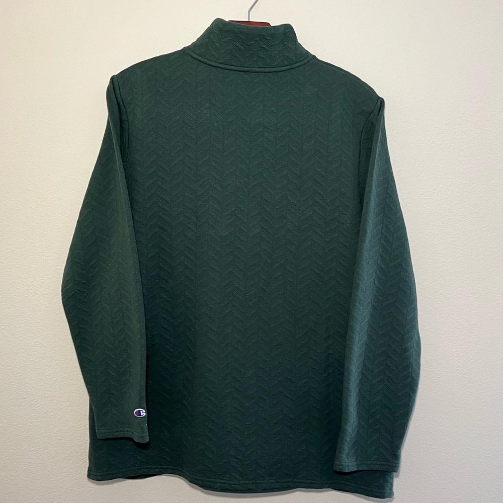 Women’s Champion University Of Hawaii 1/4 Zip Green Sweatshirt Size Large - Picture 2 of 4